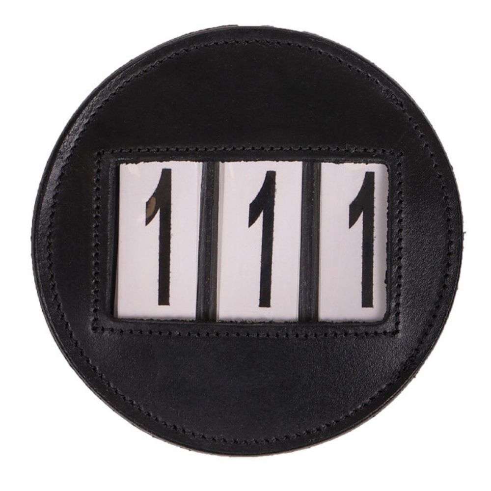 Leather Show Numbers Round Black