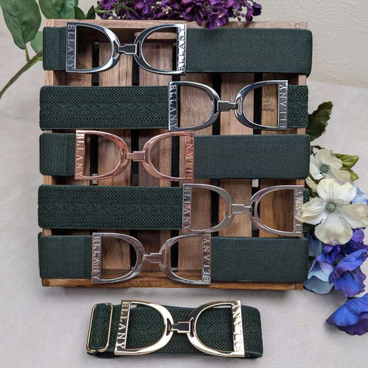 ellany 1.5 hunter green elastic belt collection