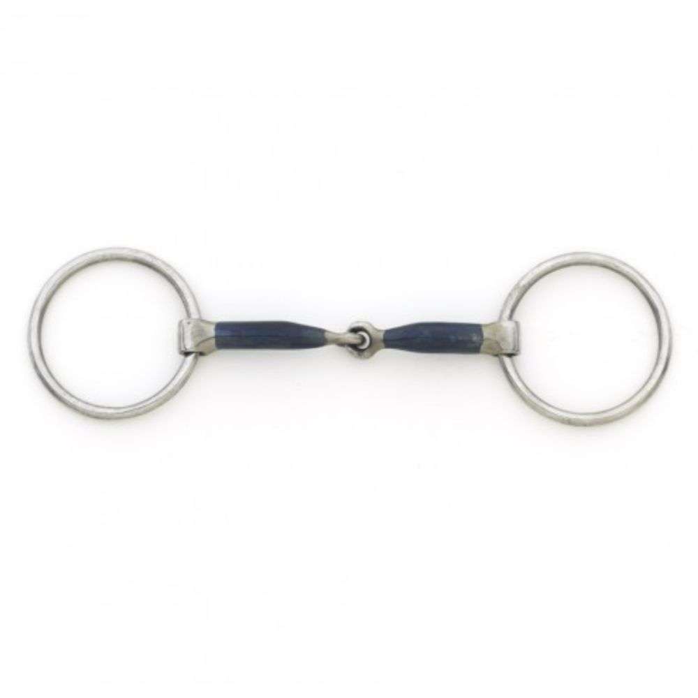 loose ring blue alloy snaffle bit