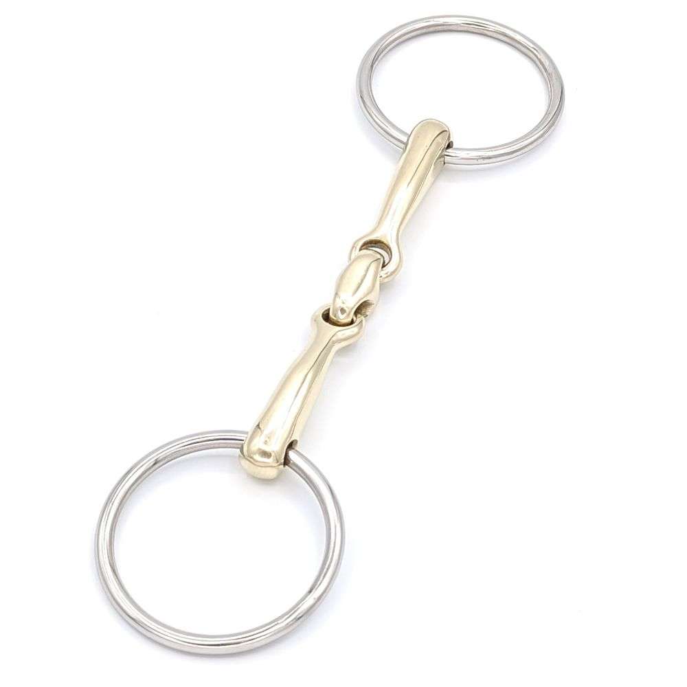 loose ring brass peanut bit angled view