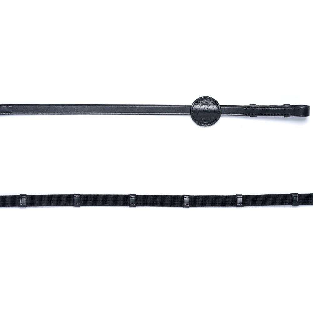 trust deauville web reins hand stops black