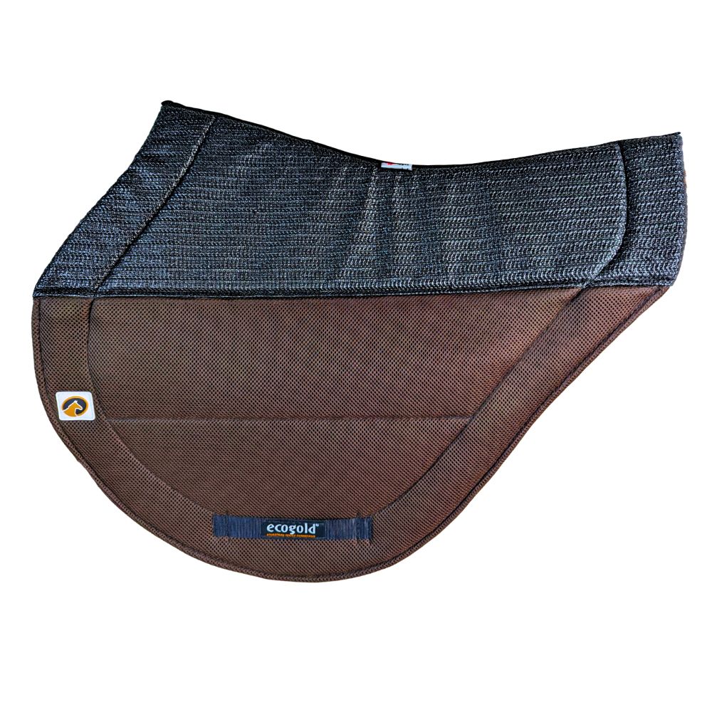 chocolate brown ecogold secure cross country xc pad on a white background.