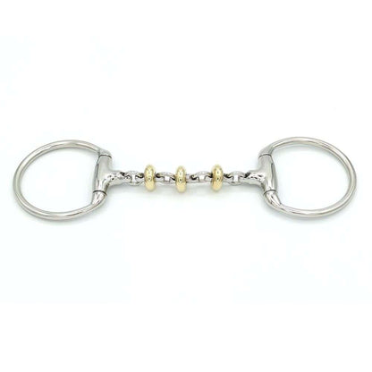 Eggbutt linked brass roller bit