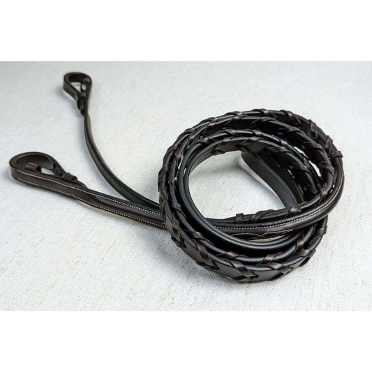 avignon fancy stitched laced reins havana