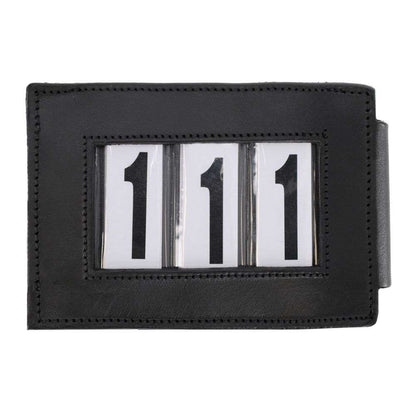 black leather clip on show numbers