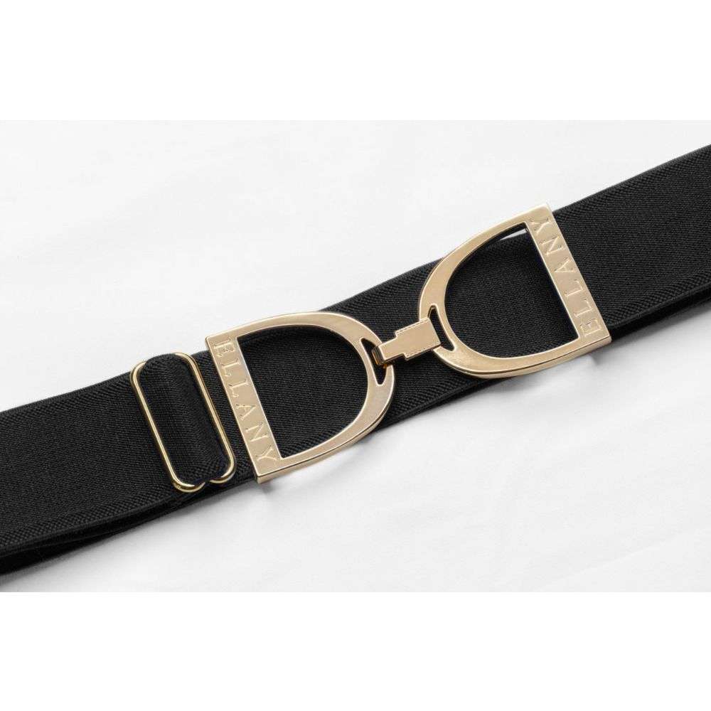 ellany 1.5 gold stirrup black elastic belt