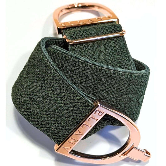 ellany 1.5 hampton hunter green rose gold stirrup