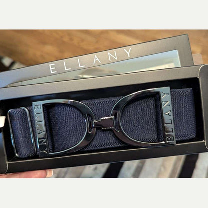 ellany gunmetal stirrup navy belt