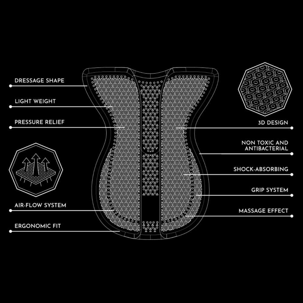 horsena dressage half pad technical features