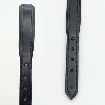 leather padded breakaway halter crown black