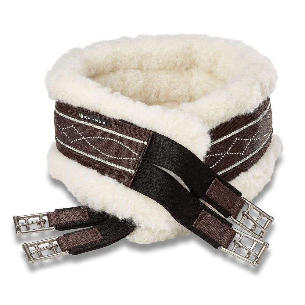 oaklyn terra fancy stitch english fleece girth