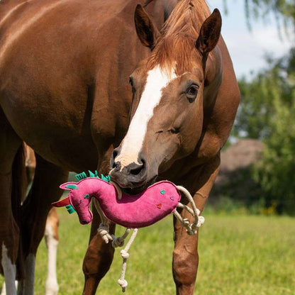 qhp pink unicorn horse toy chestnut