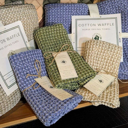 sixteen cypress cotton waffle towel family