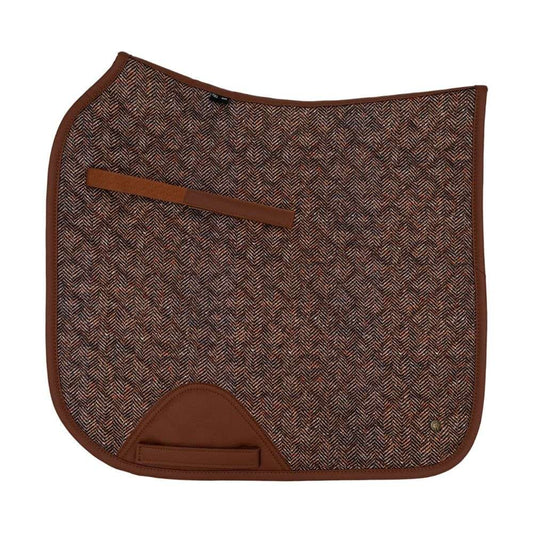 sixteen cypress dressage pad cognac herringbone