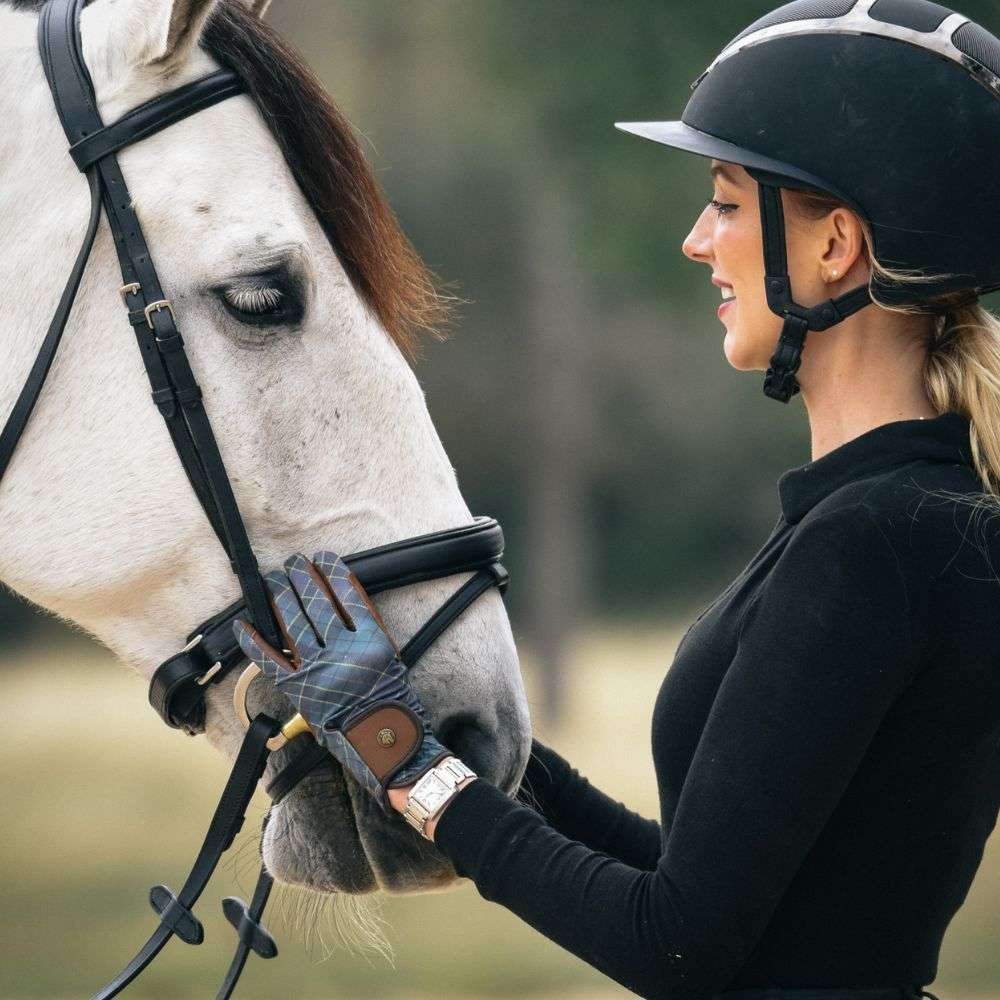 sixteen cypress hunter field plaid riding gloves