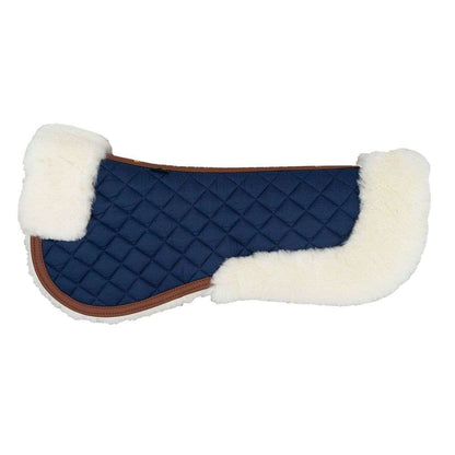 sixteen cypress merino half pad navy cognac