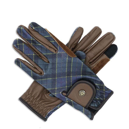 sixteen cypress riding gloves hunter field plaid