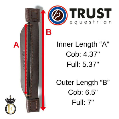 trust bridle blinker size chart