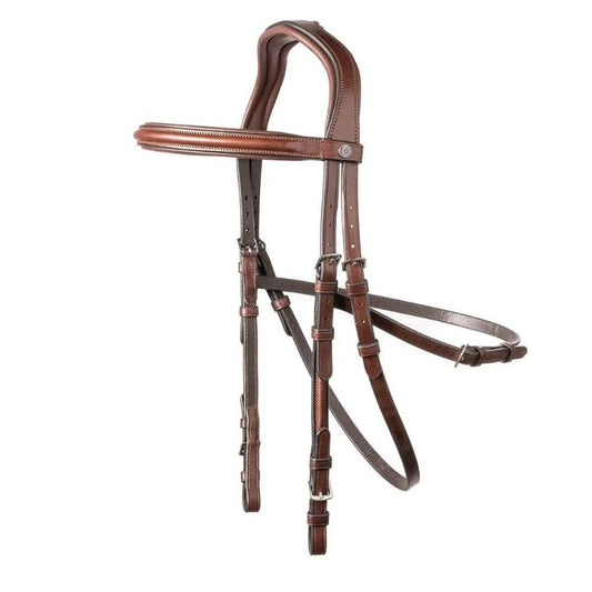 trust hickstead hackamore bridle brown silver