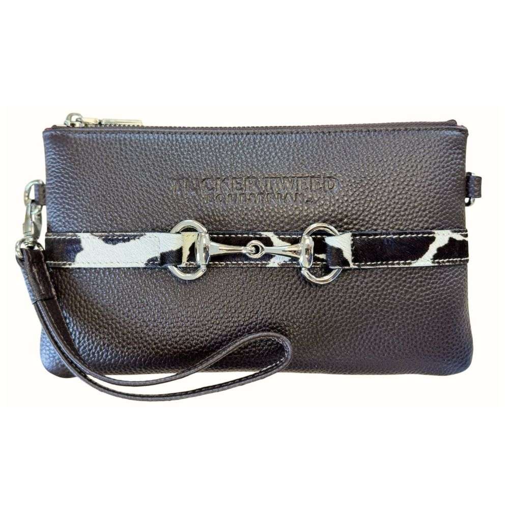tucker tweed wellington wristlet chocolate cow