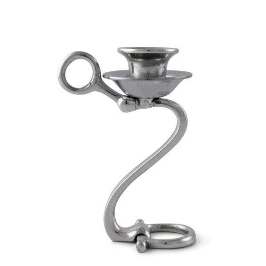 arthur court equestrian bit candlestick closeup