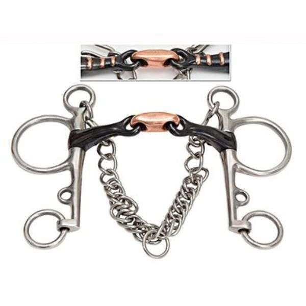 black sweet iron copper pelham bit