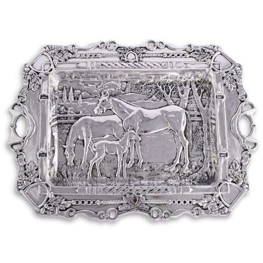 arthur court grazing horse parlor tray