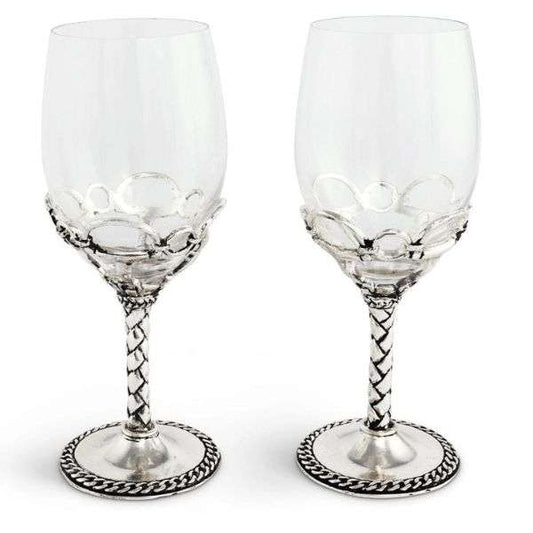 arthur court equestrian wine glasses