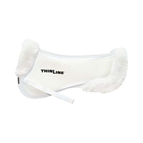 Thinline Trifecta Half Pad with Sheepskin Rolls White