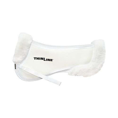 Thinline Trifecta Half Pad with Sheepskin Rolls White