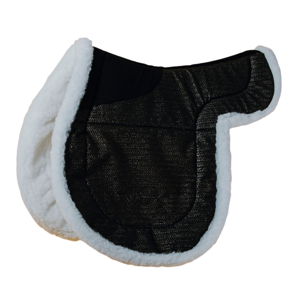 the underneath of the ecogold secure stabilizer forward flap saddle pad showing the non slip properties.