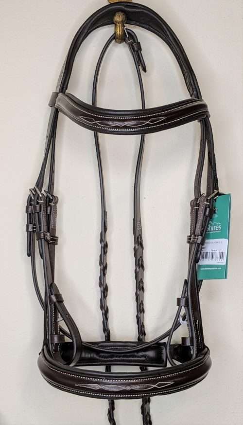 Avignon Ocala Fancy Stitch Monocrown Bridle Front