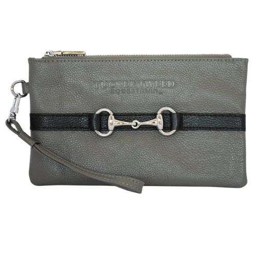 tucker tweed wellington wristlet gray