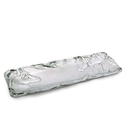 arthur court horse wheat oblong tray side