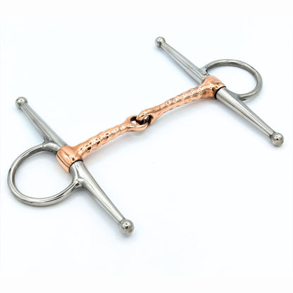 Centaur Copper Corkscrew Full Cheek bit with stainless steel cheeks and solid copper corkscrew cannons, shown on a clean background.