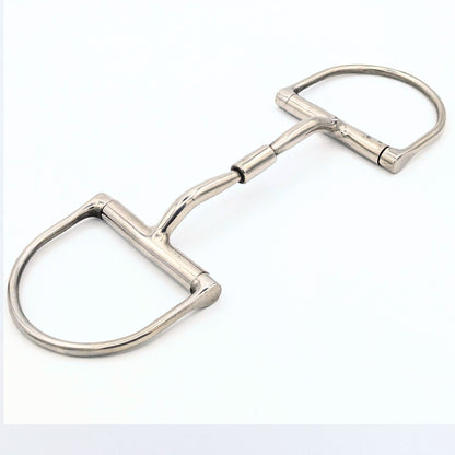 Centaur Professional Hunter Dee bit featuring a single‑barrel mullen mouth and polished stainless‑steel Dee rings, displayed on a neutral background.