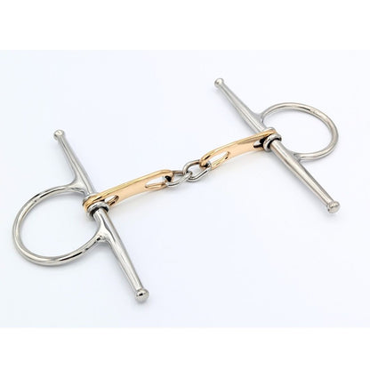 copper teardrop pletcher full cheek bit on a white background