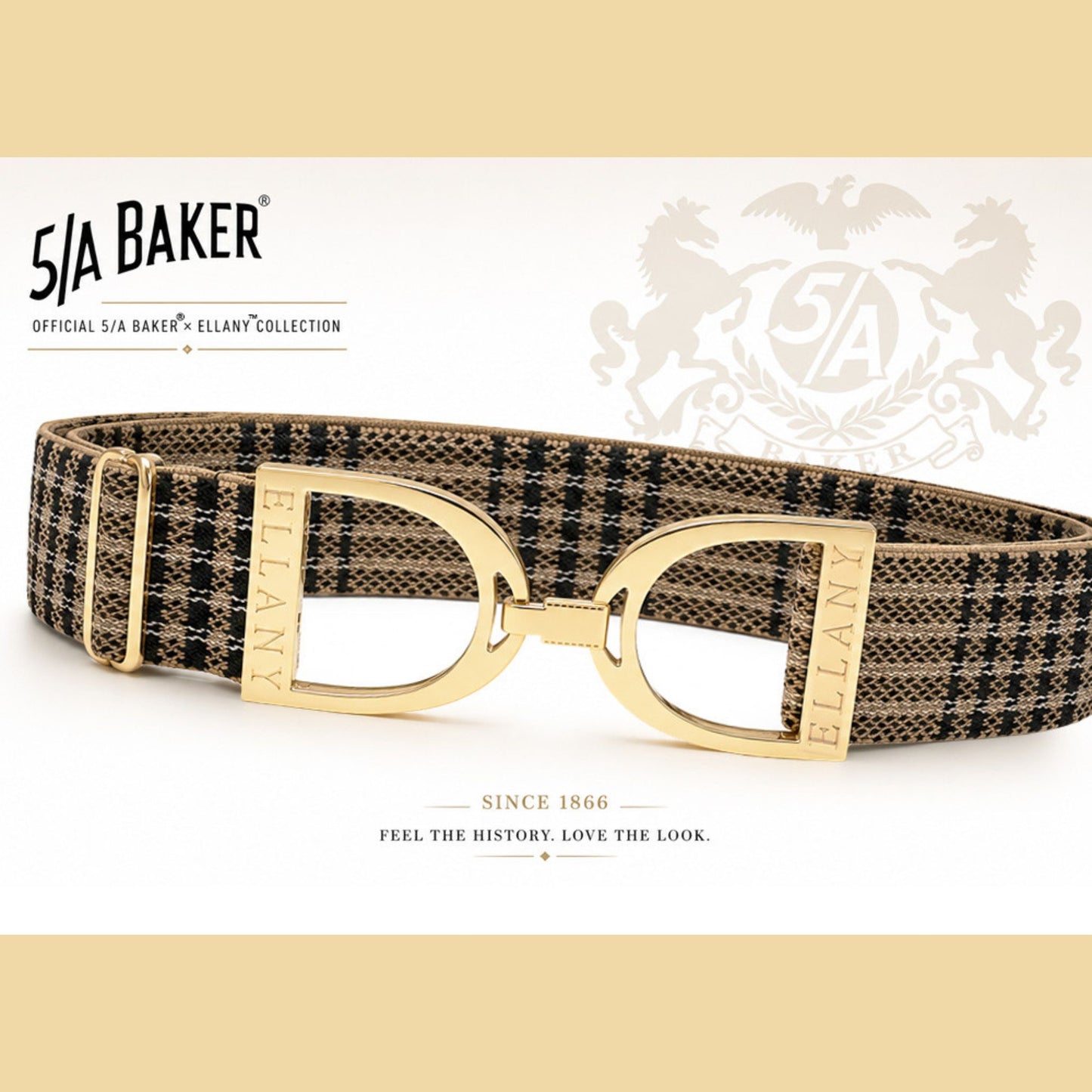 ELLANY 5/A Baker Belt - Gold Buckle