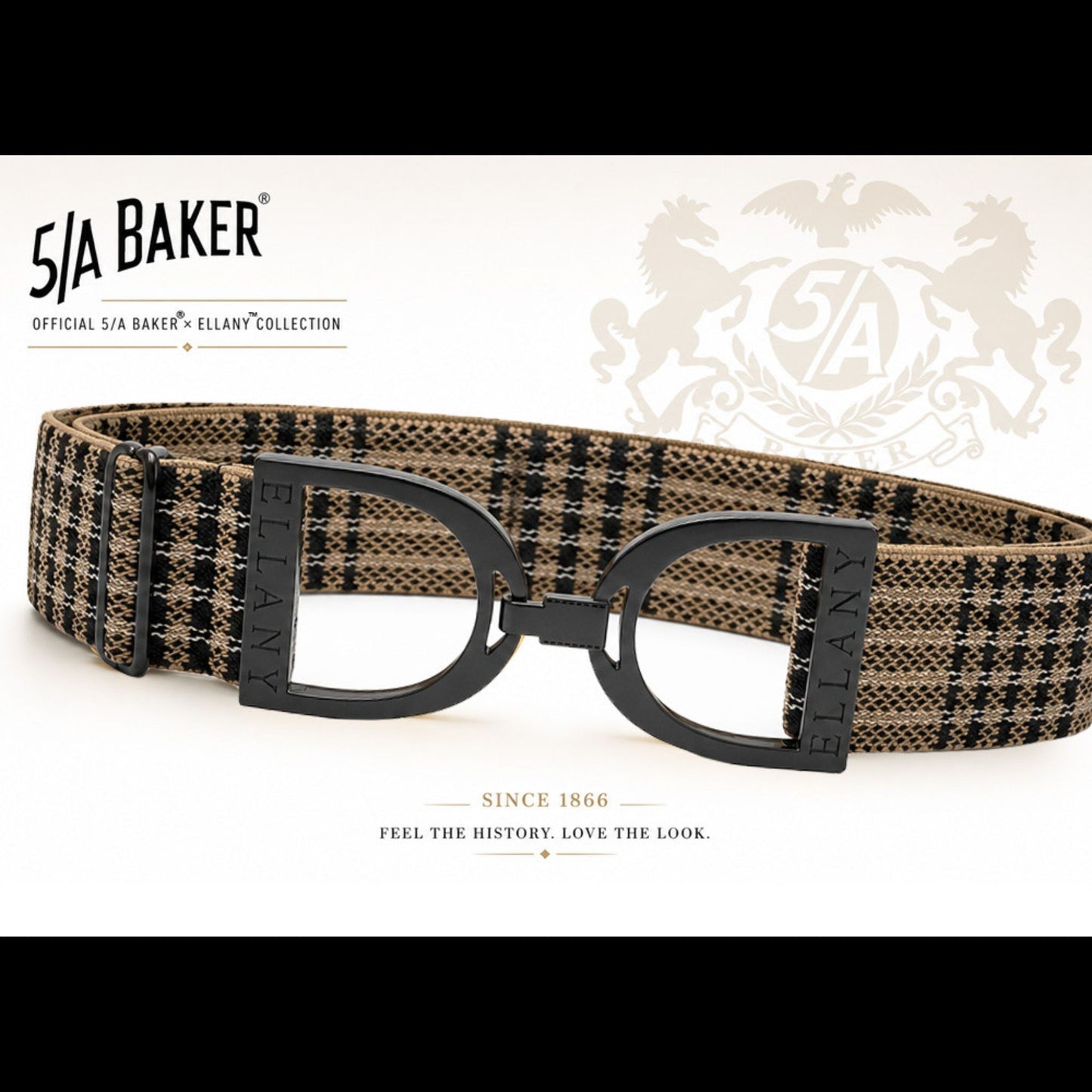 ELLANY 5/A Baker Belt - Matte Black Buckle