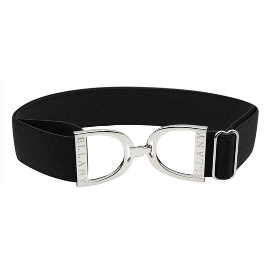 ELLANY 1.5" Silver Stirrup Black Belt
