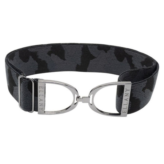 ELLANY 2" Gunmetal Buckle Black Camo Belt